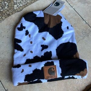 Carhartt cow print beanie